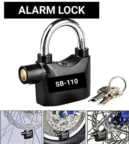 Heavy Duty Steel Anti-Theft Rainproof Alarm Electric Portable Alarm Lock ( For doors, bikes, cycles and Shop)