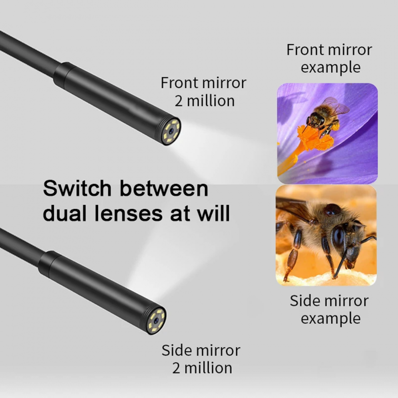 3 in 1 Type-C Android Endoscope Camera with 6 LEDs, HD Mini Inspection Tool.