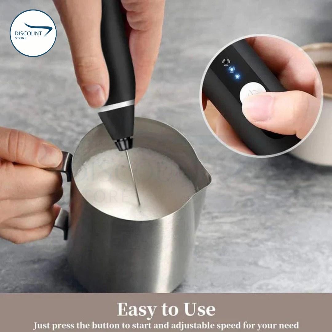 2 in 1 Rechargeable Electric Coffee Beater & Frother + FREE Nescafé Coffee Packet