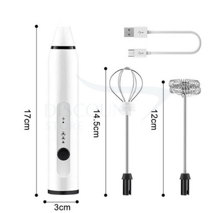 2 in 1 Rechargeable Electric Coffee Beater & Frother + FREE Nescafé Coffee Packet