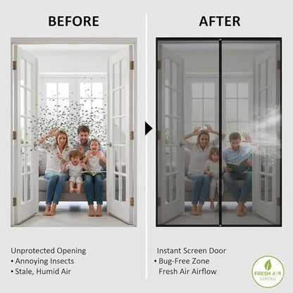 Magnetic Screen Door - Bugs Out, Breeze in