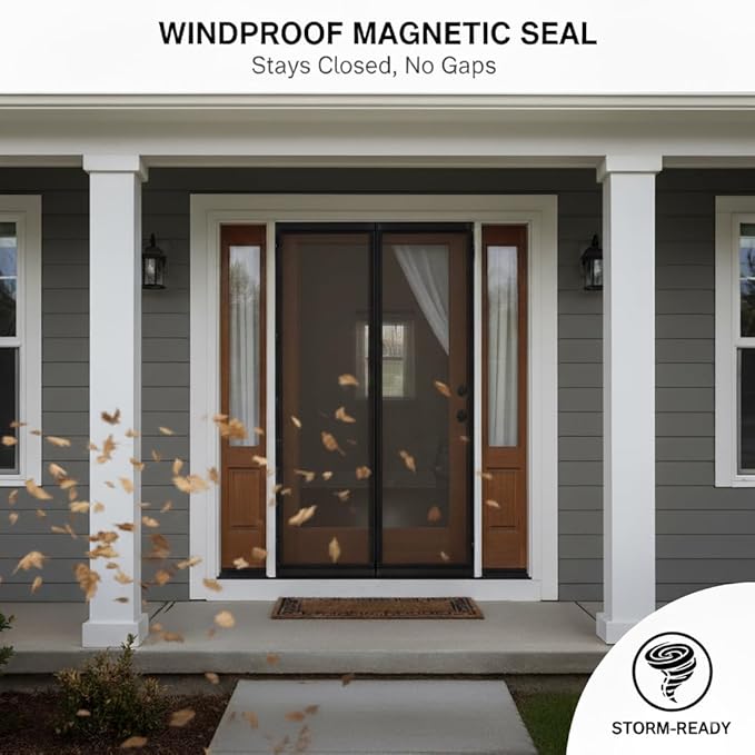 Magnetic Screen Door - Bugs Out, Breeze in