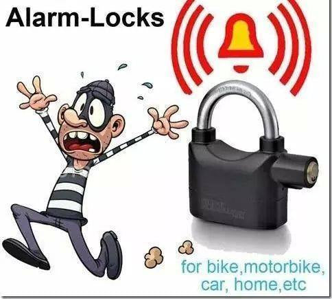 Heavy Duty Steel Anti-Theft Rainproof Alarm Electric Portable Alarm Lock ( For doors, bikes, cycles and Shop)