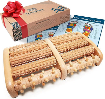 Wooden Roller Foot Massager (Pain & Stress Relief) Delivery Free