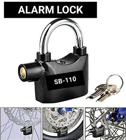Heavy Duty Steel Anti-Theft Rainproof Alarm Electric Portable Alarm Lock ( For doors, bikes, cycles and Shop)