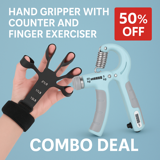 Hand Grip with Counter+1 pc Silicone Finger Exercise Grip