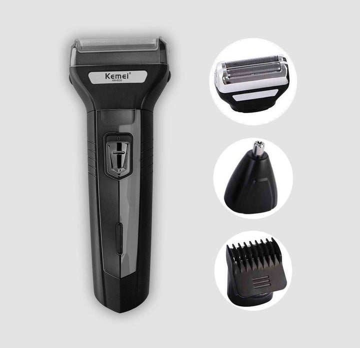 Kemei 3 In 1 Rechargeable hair shaving, trimmer & clipper machine (Grooming Kit)
