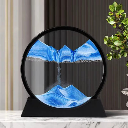 3D Sand moving Art liquid Illustration decoration piece