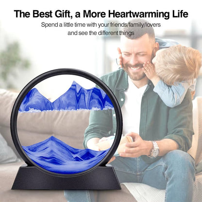 3D Sand moving Art liquid Illustration decoration piece