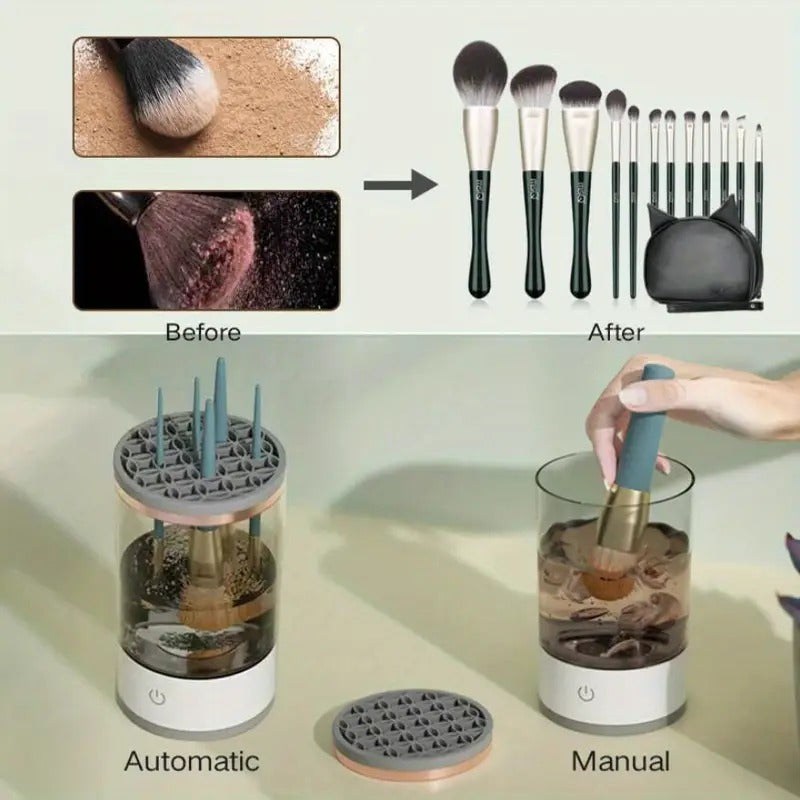 3-in-1 Automatic Makeup Brush Cleaner