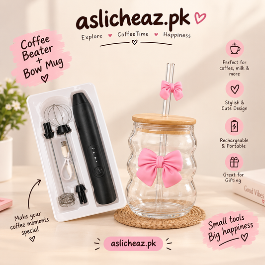2 in 1 Rechargeable Electric Coffee Beater & Frother